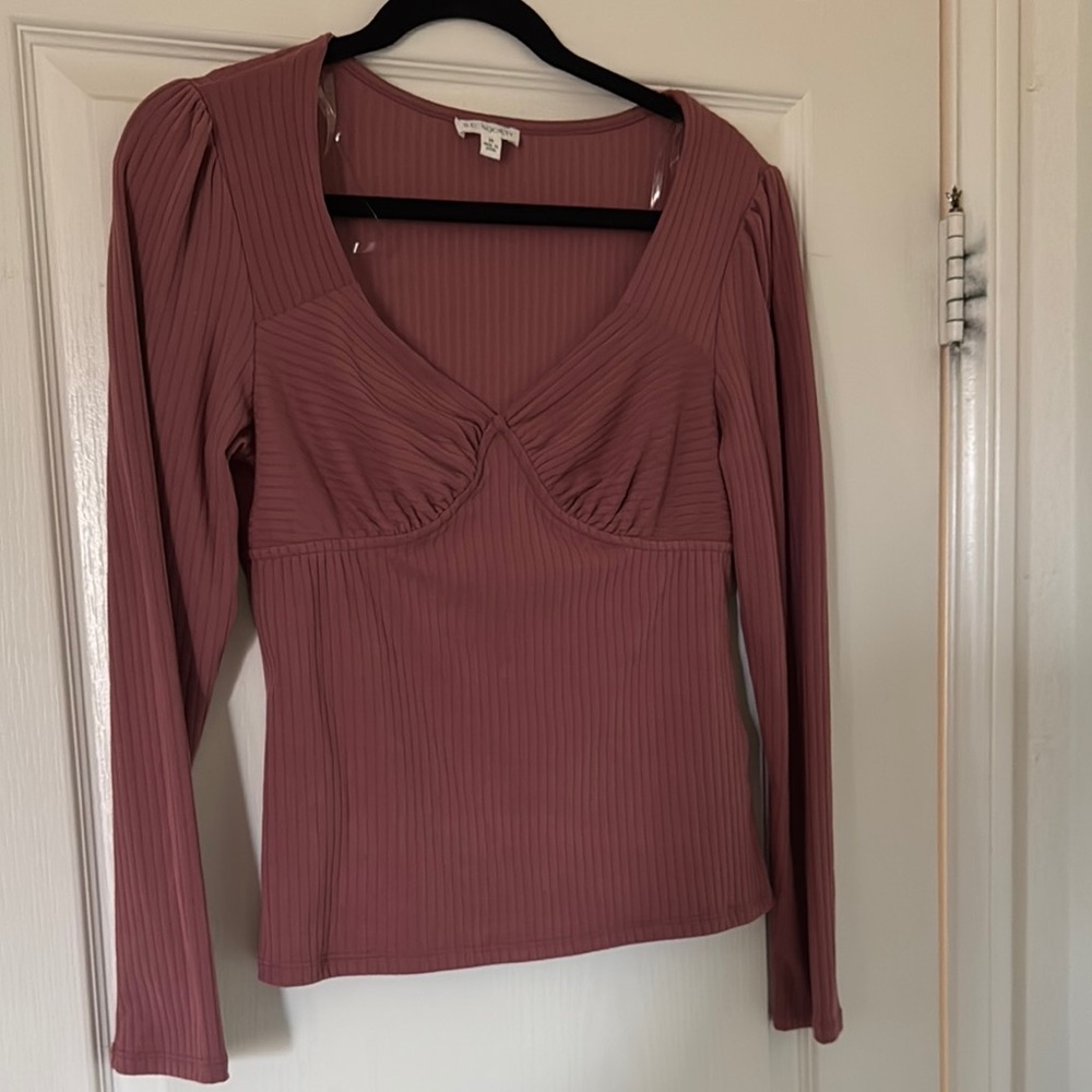 Women's Mauve Long Sleeve Top